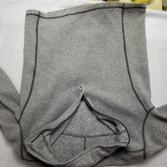 AVIA 1/4 zip fleece heather gray small pullover top - Picture 9 of 10